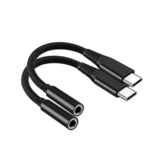 ThunderGold USB C naar 3.5mm Jack Adapter - Audiojack naar USB-C - Audiojack 3.5 - Audio Jack USB-C - Audio Jack Kabel - 2-PACK