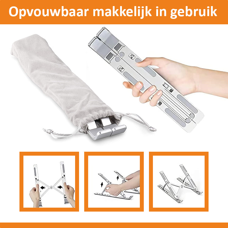 DutchOne - Laptop Standaard Verstelbaar Universeel - Laptop houder - Laptopsteun - Laptophouder - Ergonomisch - Aluminium - t/m 17 inch
