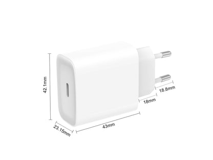 ThunderGold USB C Adapter - Oplader - Snellader - USB C Oplader - Adapter USB C - USB C Lader - 20W - Universeel