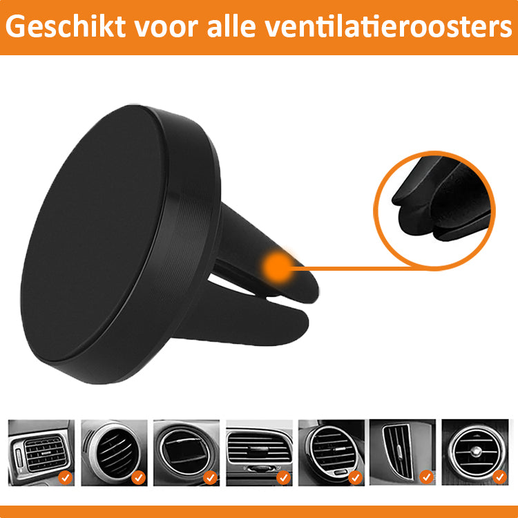 DutchOne - Telefoonhouders Auto Magnetisch - 360 graden - Zwart