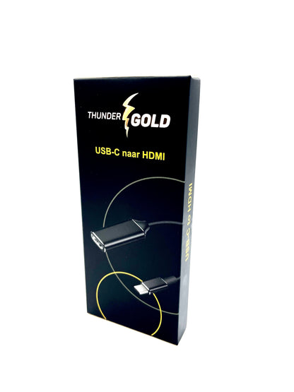 ThunderGold - USB-C naar HDMI Adapter - HDMI naar USB C kabel - USB C HDMI kabel - 4K Ultra HD