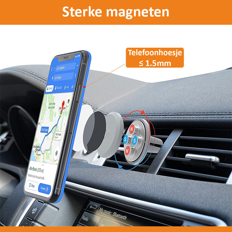 DutchOne - Telefoonhouders Auto Magnetisch - 360 graden - Zwart