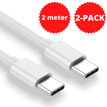 DutchOne - USB-C naar USB-C - 85W 4A - 2 Meter - 2-PACK