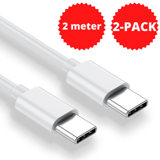 DutchOne - USB-C naar USB-C - 85W 4A - 2 Meter - 2-PACK
